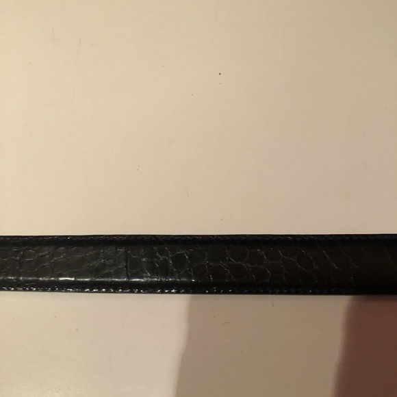 Classic Polo Ralph Lauren black American Alligator belt with 925 sterling buckle - Picture 9 of 10